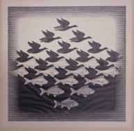 Door De Riemkap gerestaureerde houtsnede op papier.