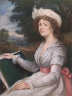 Door De Riemkap gerestaureerde tekening in pastel op papier.